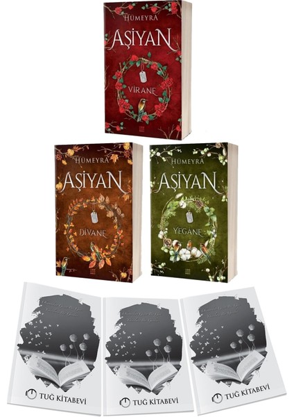 Aşiyan Virane Divane Yegane Karton Kapak 3 Kitap Hümeyra + Hediyeli