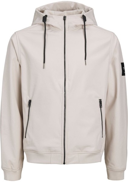 JJEBASIC SOFTSHELL HOOD N Ekru Erkek Mont