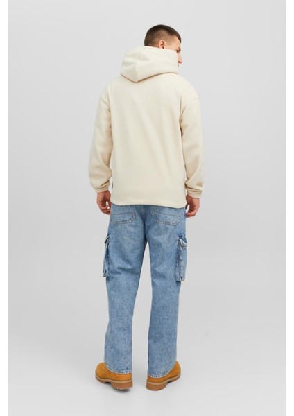 JORSILVERLAKE FLEECE HOOD Gri Erkek Sweatshirt modelleri