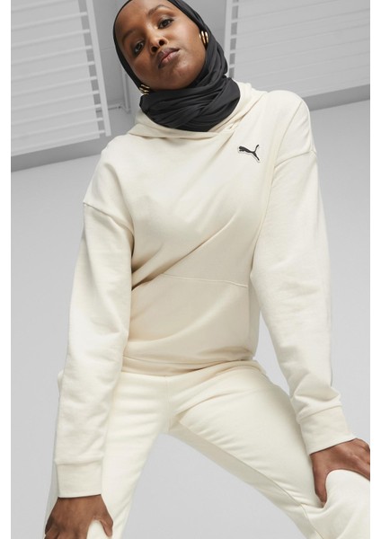 BETTER ESSENTIALS Hoodie Beyaz Kadın Sweatshirt