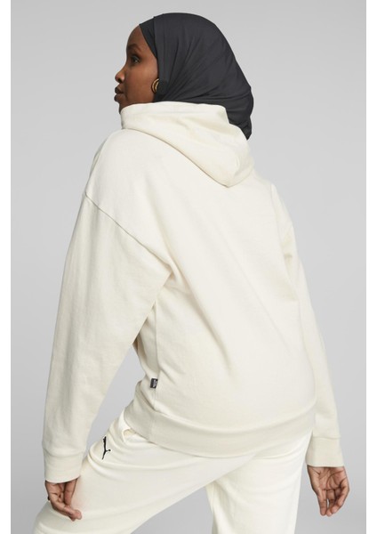 BETTER ESSENTIALS Hoodie Beyaz Kadın Sweatshirt fırsatları
