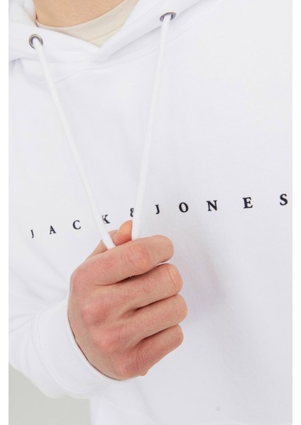 JJESTAR JJ SWEAT HOOD NOO Beyaz Erkek Sweatshirt modelleri