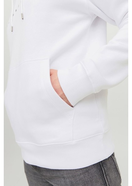 JJESTAR JJ SWEAT HOOD NOO Beyaz Erkek Sweatshirt fırsatları