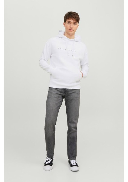JJESTAR JJ SWEAT HOOD NOO Beyaz Erkek Sweatshirt indirimleri