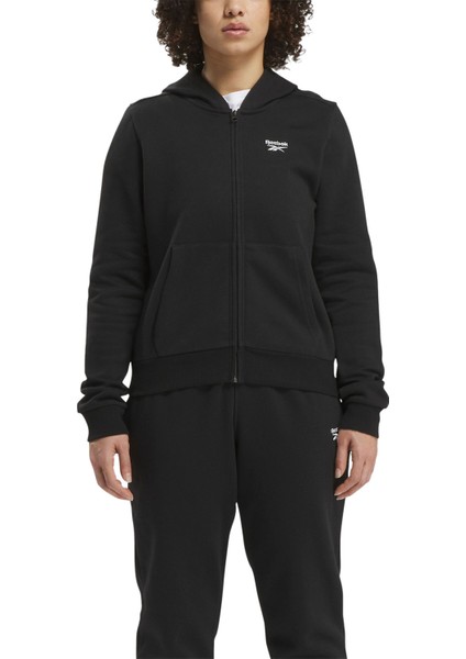 Rı Sl Fleece Fz Siyah Kadın Eşofman Üstü