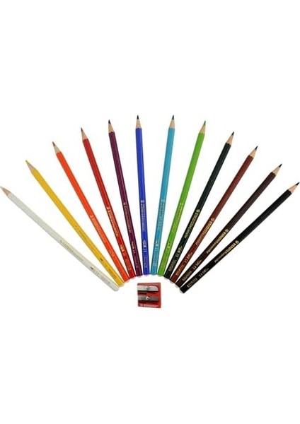 Aquacolor - Kuru Boya Kalemi - 12'li Tüp - Çeşitli Renkler