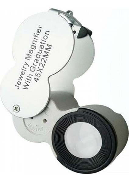 Büro Ev Ofis Için 45X Büyütme 22MM Lens LED Işıklı Yalancı Para Kontrol Değerleme Büyüteci