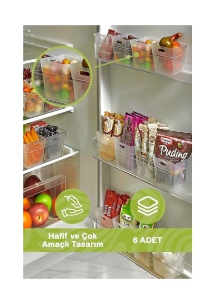 Life 6 Adet Buzdolabı Kapak Içi Düzenleyici ve Banyo Organizer MIT1103