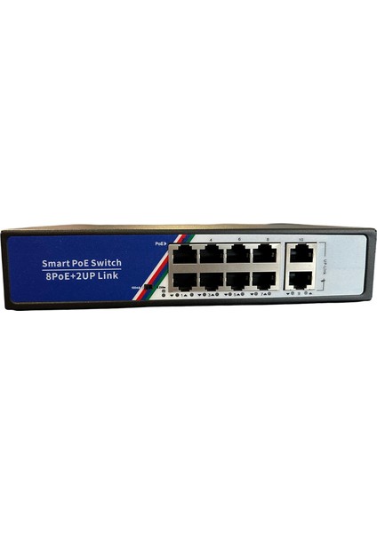 S8 Kolay Kurulum Switch 8 Port Poe +2 Uplink 10/100MBPS