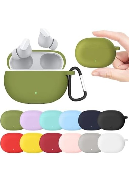 Beats Studio Buds ile Uyumlu Kulaklık Kılıf Darbeye Dayanıklı Silikon Yumuşak Koruyucu Toz ve Kirden Koruyan Beats Studio Buds ile Uyumlu Kulaklık Kılıfı (Siyah)