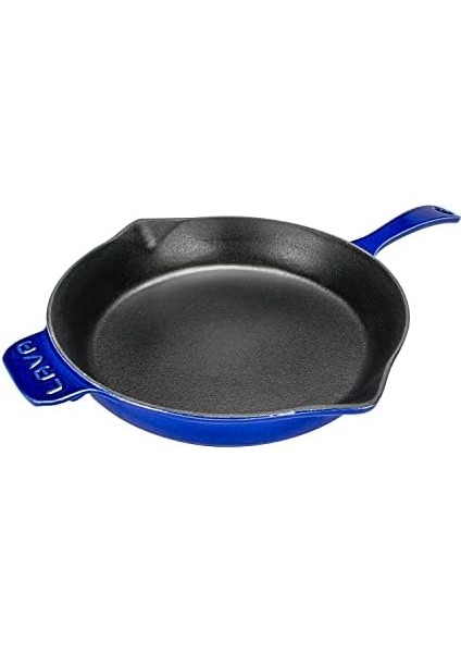 Metal Premium Serisi - Döküm Kızartma Tavası, Yuvarlak, 28 Cm, Majolik Mavi