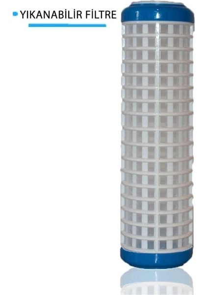 Daire Bina Sayaç Girişi 10" Inch 1 Aşama ( Yıkanabilir ) Yedek Filtre Seti