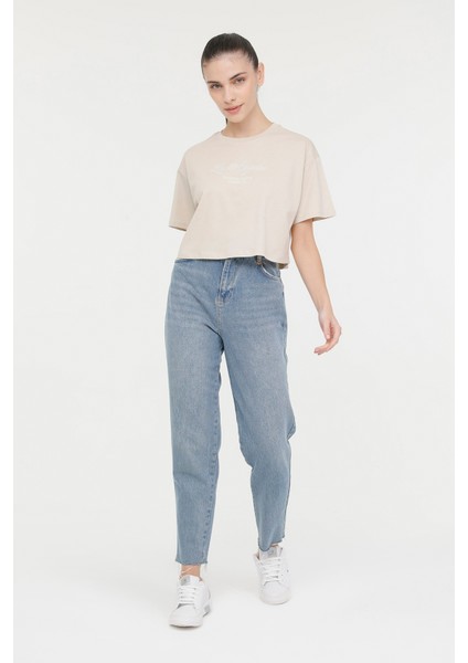 WL GAME 11SS134 4FX Bej Kadın Kısa Kol T-Shirt modelleri