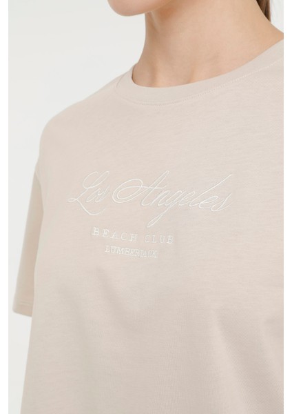 WL GAME 11SS134 4FX Bej Kadın Kısa Kol T-Shirt fırsatları