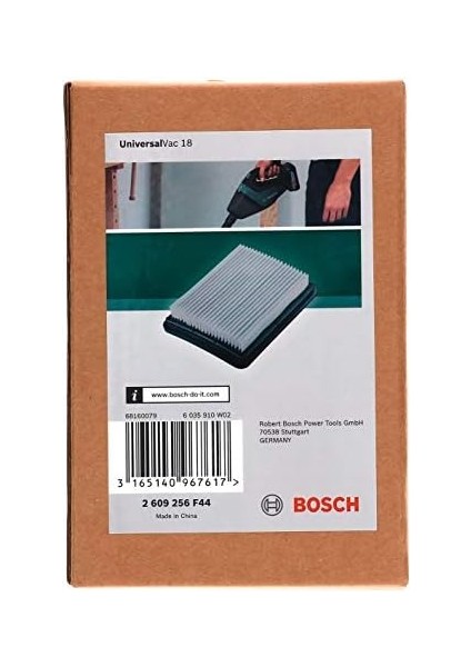 Filtre, Bosch Universalvac 18 Akülü Elektrikli Süpürge Için, Kartonda, 2609256F44