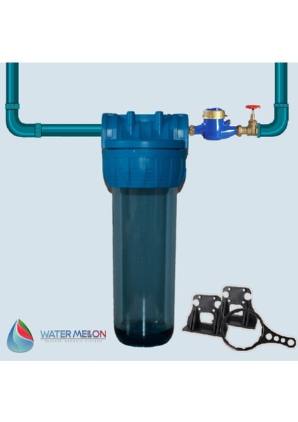 Daire Bina Sayaç Girişi 10" Inch 1 Aşama Su Arıtma Cihazı ( Kireç Önleyici Yumuşatma Sistemi) fırsatları