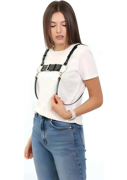 Şık Deri Kadın Kemer, Elbise Üzeri Deri Kemer