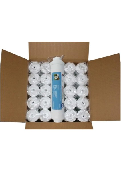 Su Arıtma Cihazı Filtresi Nsf Onaylı Karbonlu Tatlandırıcı Filtre (1 Koli) 25 Adet