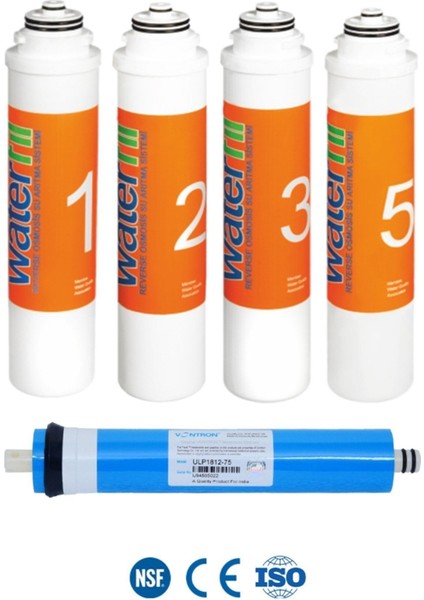 Waterfil Su Arıtma Cihazı 5 Aşama Filtre Seti Vontron Membranlı Filtre Seti