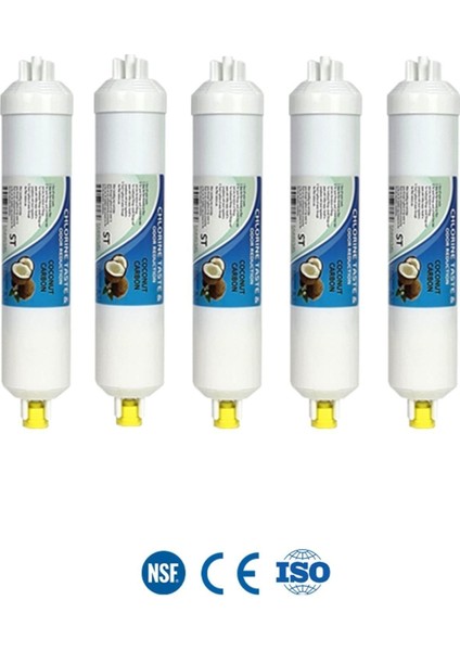 Yeni Nesil Tüm Cihazlara Uyumlu 1100 Iodine Tatlandırıcı Filtre Son Karbon 5 Adet