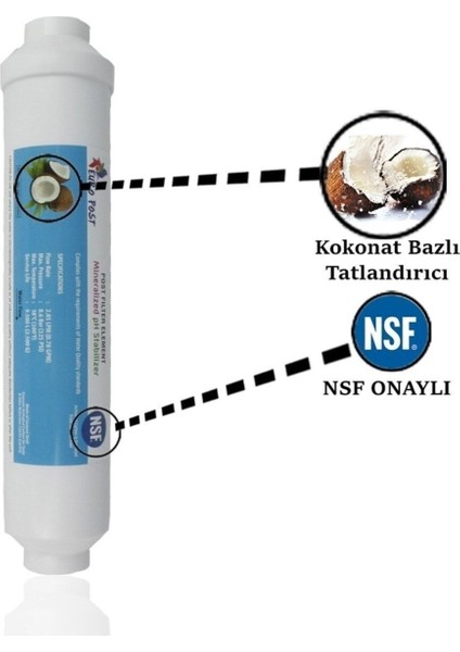 Su Arıtma Cihazı Filtresi Nsf Vontron Membran - Nsf Europost Tatlandırıcı 1840 Son Karbon indirimleri