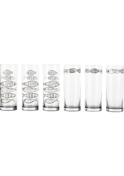 Concept Gold Fish Raki Bardaği Seti 6'lı 200 ml