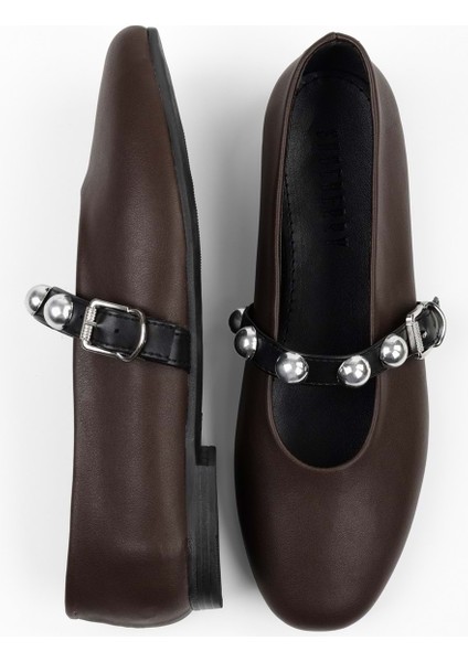 Kadın Velna Kahve Cilt Babet