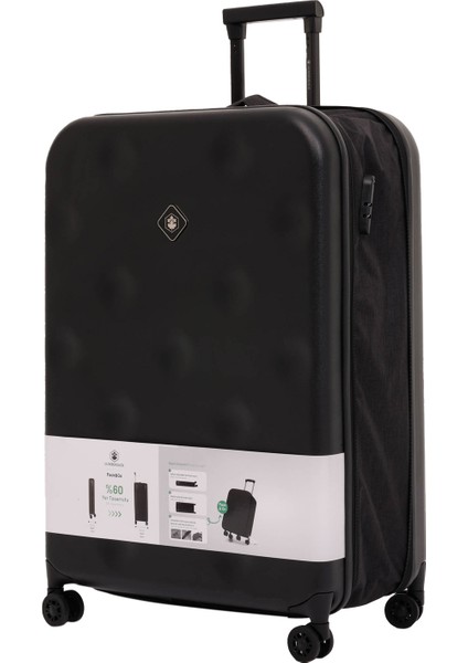 Katlanabilir Valiz -B 4FX Siyah Unisex Büyük Boy Valiz