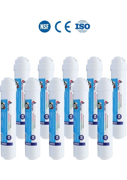 Su Arıtma Cihazı Uyumlu Nsf Onaylı 1840 Mesh Karbonlu Tatlandırıcı Son Karbon Filtre ( 10 Adet )