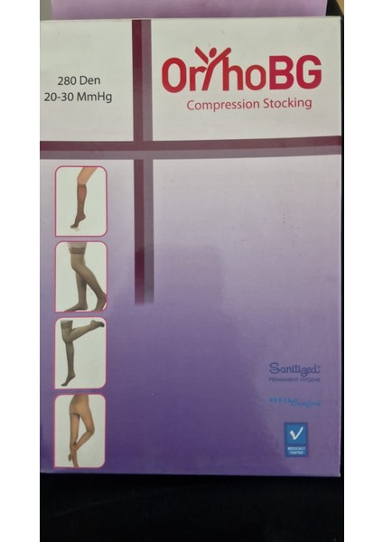 Orthobg Dizüstü Silikonlu Orta Basınçlı Varis Çorabı No:5