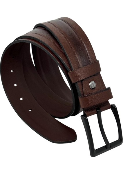 Siyah Deri Ortası Hasır Desenli Model 4.5 Cm. Genişlikli Spor Kemer - 500-33 fiyatları