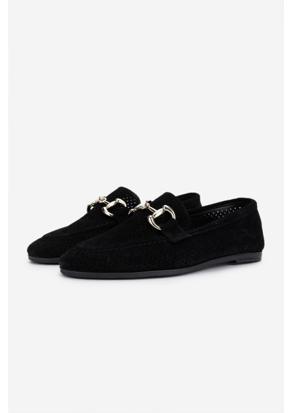 Kadın Hakiki Deri Siyah Süet Loafer Ayakkabı 1062 1003 Bn Ayk Y25 Sıyah Suet indirimleri