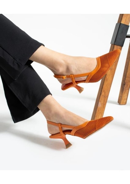 Turuncu File Detaylı Stiletto fırsatları