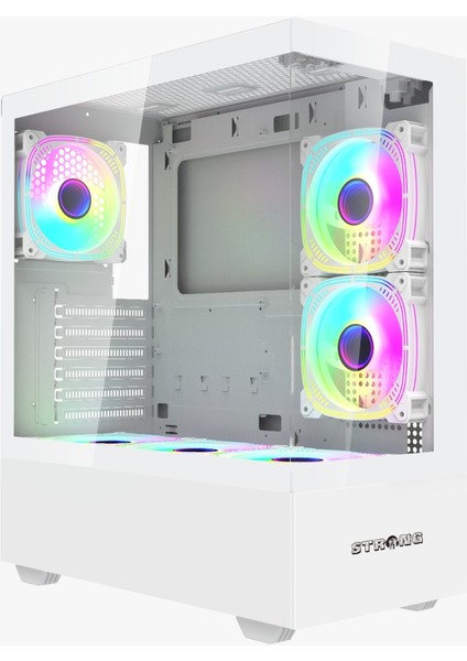 Melkor Beyaz 6x 120MM Argb Atx Gaming Bilgisayar Kasası Powersız