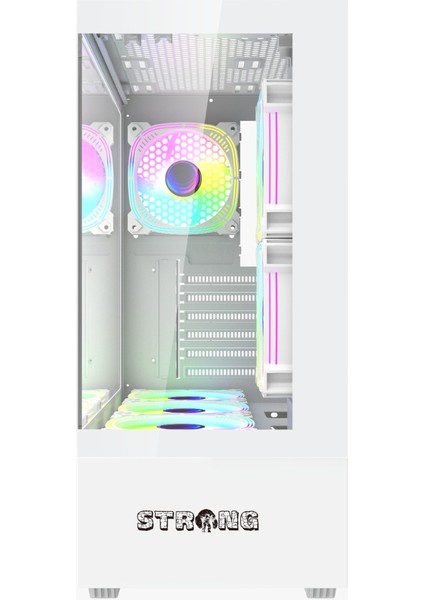 Melkor Beyaz 6x 120MM Argb Atx Gaming Bilgisayar Kasası Powersız