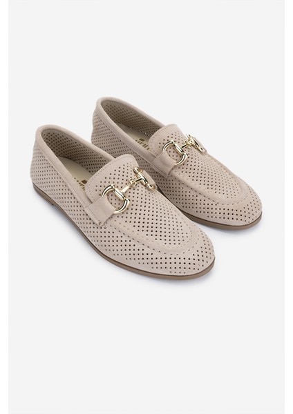Kadın Hakiki Deri Bej Süet Loafer Ayakkabı 1062 1003 Bn Ayk Y25 Bej Suet fiyatları
