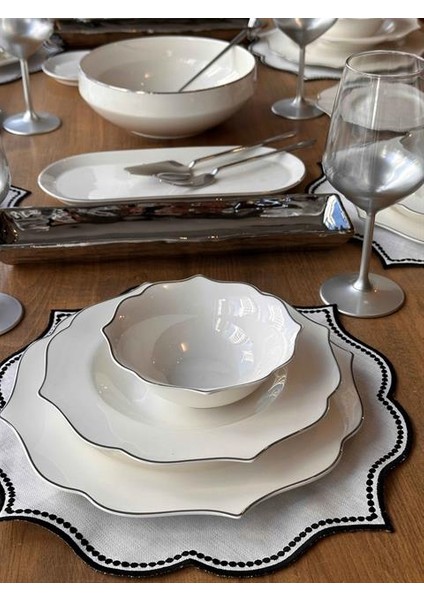 Yemek Takımı Negro Silver 46 Parça 6 Kişilik fiyatları