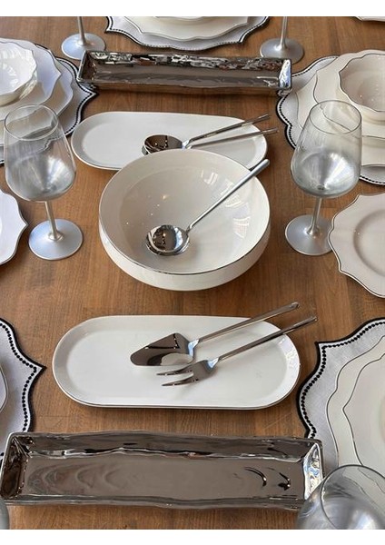 Yemek Takımı Negro Silver 46 Parça 6 Kişilik fırsatları