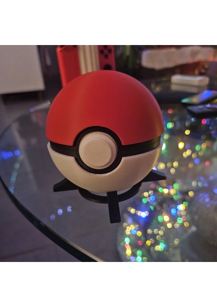 Pokeball Şeklinde Nintendo Switch Kartuş Kutusu Stand Dahil