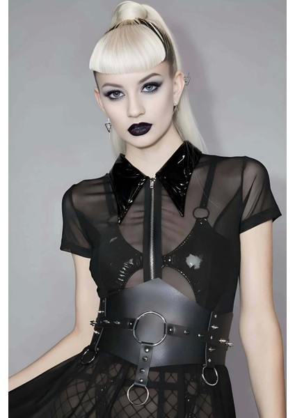 Çivi Detaylı Deri Bel Kemeri, Şık Kadın Elbise Kemeri, Kadın Korse Kemer fiyatları