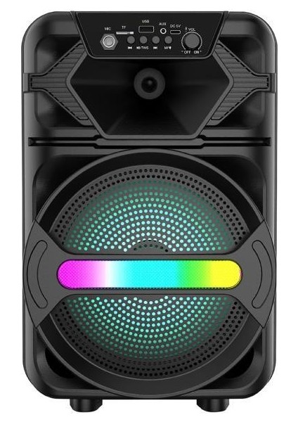 20W 2400 Mah Mikrofonlu LED Işıklı Taşınabilir Bluetooth Hoparlör BTS-410