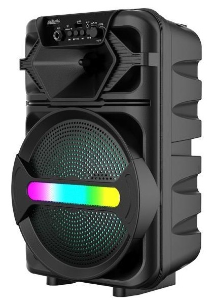 20W 2400 Mah Mikrofonlu LED Işıklı Taşınabilir Bluetooth Hoparlör BTS-410