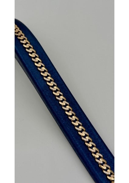 14 Ayar Altın Taşlı Gurmet Bileklik