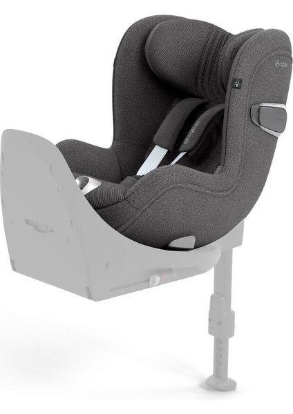 Sirona T Isize Plus (Terletmeyen Özel Kumaş) (Mirage Grey) (360 Derece Dönen Adac Lı Isofix Bebek Oto Koltuğu 0-18 Kg)