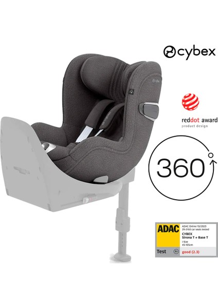 Sirona T Isize Plus (Terletmeyen Özel Kumaş) (Mirage Grey) (360 Derece Dönen Adac Lı Isofix Bebek Oto Koltuğu 0-18 Kg) fiyatları