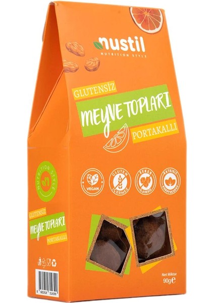 Glutensiz Portakallı Meyve Topları 90 gr fiyatları