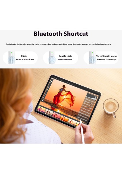 Wıwu Pencil A01 iPad (2018 ve Sonrası) Kapasitif Kalem Anti-Hatalı Dokunma Eğim Basınçlı Kalem (Yurt Dışından) modelleri