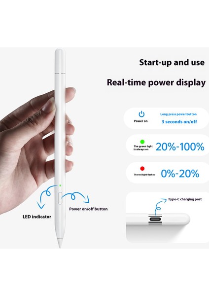 Wıwu Pencil A01 iPad (2018 ve Sonrası) Kapasitif Kalem Anti-Hatalı Dokunma Eğim Basınçlı Kalem (Yurt Dışından) indirimleri