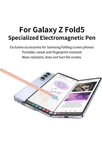Samsung Galaxy Z Fold6 5g/z Fold5 5g Stylus Yedek Elektromanyetik Kalem (Bluetooth Uyumlu Değil)-Pembe (Yurt Dışından)