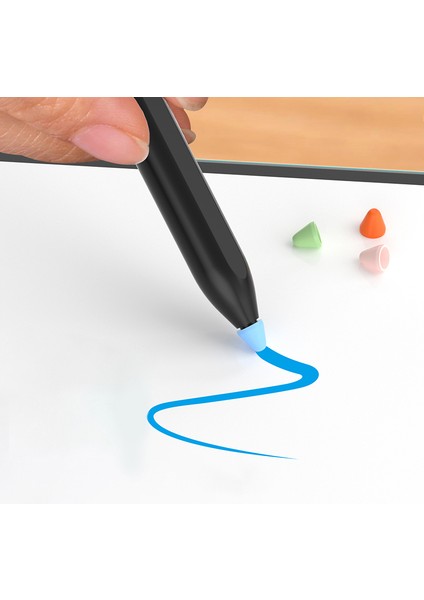 Xiaomi Akıllı Kalem Için 10 Adet Yumuşak Silikon Kalem Ucu Kapağı Dokunmatik Ekran Kalem Ucu Kılıfı-Pembe (Yurt Dışından)